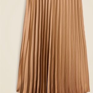 J.Crew Gwyneth Pleated Slip Skirt – Bronze Gold, Size Small